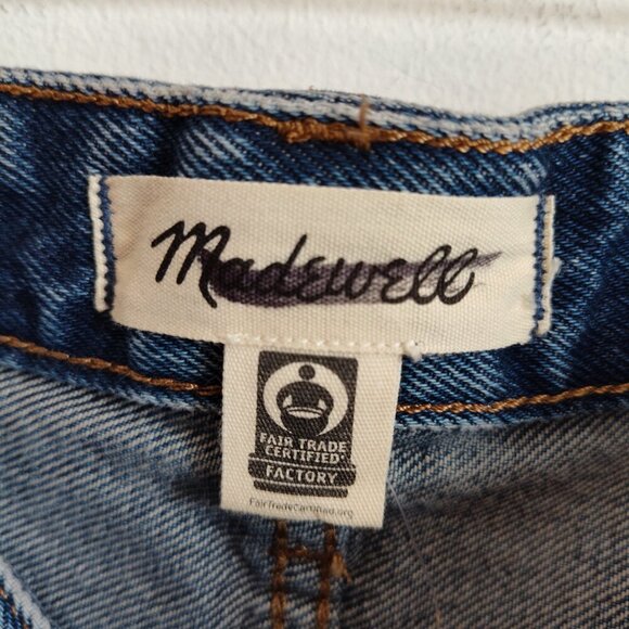 Ladies SZ 31 Madewell Mid Wash Curvy Brynn Denim Short - Picture 4 of 5